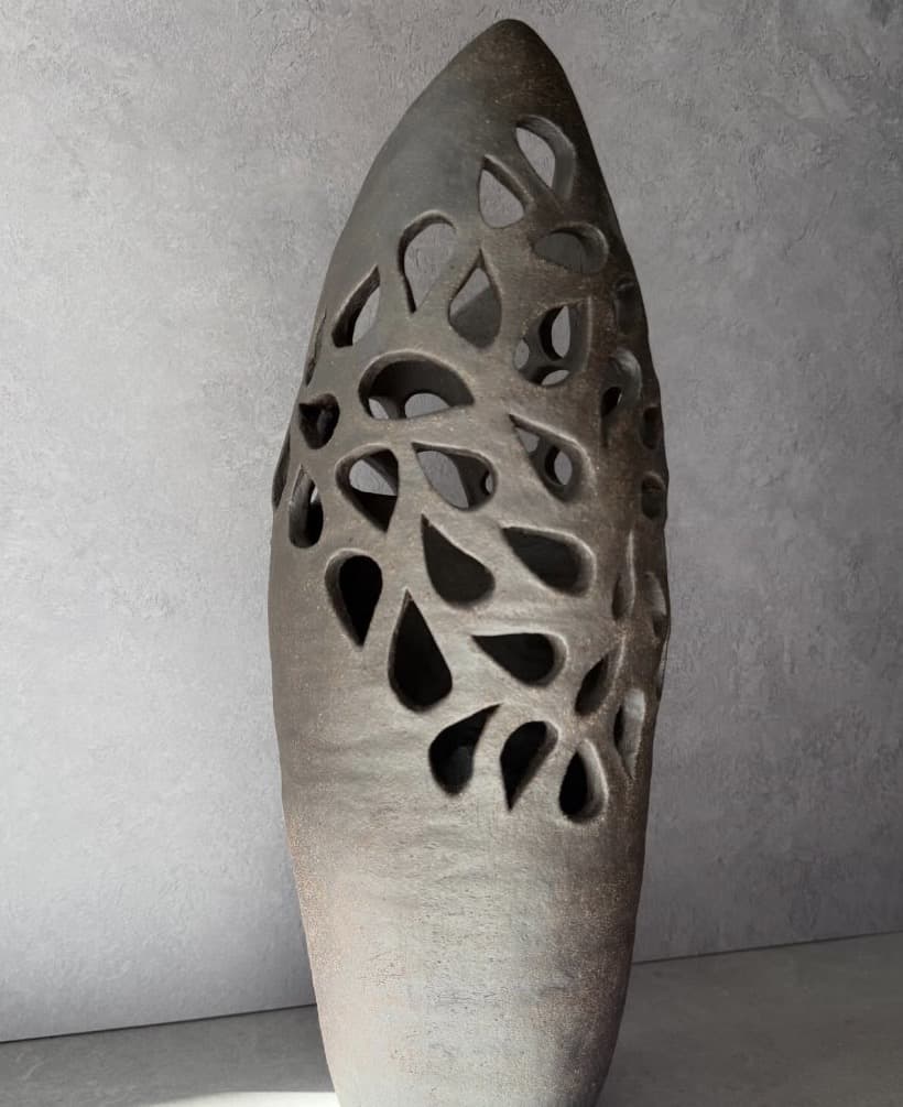 Coiled & Carved Vessel — view 1