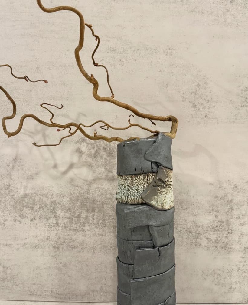 Metallic Textured Vase — view 1